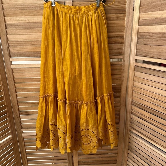 Zimmermann Teddy Scallop Ruffle Skirt Size 4 - Picture 8 of 12